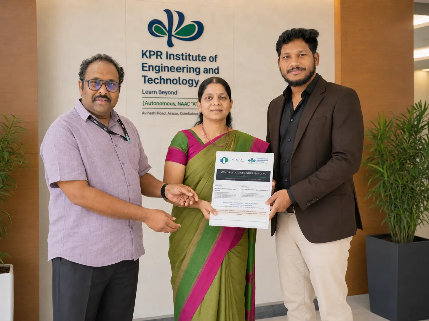 MOU exchange with KPR Institute of Engineering and Technology